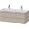Duravit Waschtischset HAPPY D.2 PLUS 2 Schubk 1175x490mm o HL ta seidenmatt