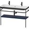 Duravit Waschtischset HAPPY D.2 PLUS 1175x490mm e HL nachtblau seidenmatt