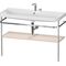 Duravit Waschtischset HAPPY D.2 PLUS 1175x490mm 2 Hahnlöcher taupe seidenmatt