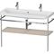 Duravit Waschtischset HAPPY D.2 PLUS 1175x490mm ein Hahnloch taupe seidenmatt