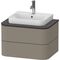 Duravit WTU HAPPY D.2 PLUS 650x480mm 2 Schubk Steingr sdm o ES