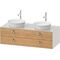 Duravit Waschtischunterbau WHITE TULIP 1300x550mm 2 Sk Ei na mass / No we sdm o