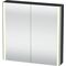 Duravit Spiegelschrank XSQUARE 800x800x156mm, 27 W graphit matt