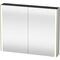 Duravit Spiegelschrank XSQUARE 1000x800x156mm, 27 W betongrau matt