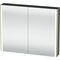 Duravit Spiegelschrank XSQUARE 1000x800x156mm 27 W fla grey hochglanz