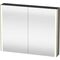 Duravit Spiegelschrank XSQUARE 1000x800x156mm 27 W fla grey seidenmatt