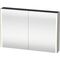 Duravit Spiegelschrank XSQUARE 1200x800x156mm, 27 W betongrau matt