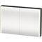 Duravit Spiegelschrank XSQUARE 1200x800x156mm, 27 W graphit matt