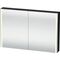 Duravit Spiegelschrank XSQUARE 1200x800x156mm, 27 W schwarz hochglanz