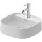 Duravit Aufsatzbecken Zencha 420x420mm o ÜL m Hahnlochblock we sdm WG