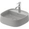 Duravit Aufsatzbecken Zencha 420x420mm o ÜL m Hahnlochblock gr sdm WG
