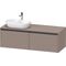 Duravit Waschtischunterbau Ketho.2 1400x459x550mm Becken links basalt matt
