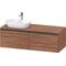 Duravit Waschtischunterbau Ketho.2 1400x459x550mm Be links nussbaum natur