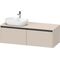 Duravit Waschtischunterbau Ketho.2 1400x459x550mm Be links taupe supermatt