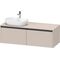Duravit Waschtischunterbau Ketho.2 1400x459x550mm Becken links taupe matt