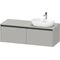 Duravit Waschtischunterbau Ketho.2 1400x459x550mm Be rechts betongrau matt