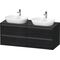 Duravit Waschtischunterbau Ketho.2 1400x568x550mm Be beids eiche schwarz