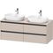 Duravit Waschtischunterbau Ketho.2 1400x568x550mm Be beidseitig taupe matt