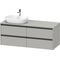 Duravit Waschtischunterbau Ketho.2 1400x568x550mm Be links betongrau matt