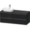 Duravit Waschtischunterbau Ketho.2 1400x568x550mm Be links eiche schwarz