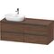Duravit Waschtischunterbau Ketho.2 1400x568x550mm Be links nussbaum dunkel