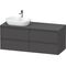 Duravit Waschtischunterbau Ketho.2 1400x568x550mm Becken links graphit matt