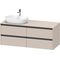Duravit Waschtischunterbau Ketho.2 1400x568x550mm Becken links taupe matt