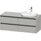 Duravit Waschtischunterbau Ketho.2 1400x568x550mm Be rechts betongrau matt