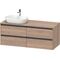 Duravit Waschtischunterbau Ketho.2 1400x568x550mm Becken rechts eiche natur