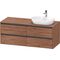 Duravit Waschtischunterbau Ketho.2 1400x568x550mm Be rechts nussbaum natur