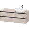 Duravit Waschtischunterbau Ketho.2 1400x568x550mm Becken rechts taupe matt