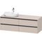 Duravit Waschtischunterbau Ketho.2 1600x568x550mm Becken links taupe matt
