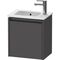 Duravit Waschtischunterbau Ketho.2 410x440x292mm TA links graphit matt