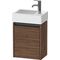 Duravit Waschtischunterbau Ketho.2 364x440x238mm TA links nussbaum dunkel