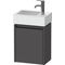 Duravit Waschtischunterbau Ketho.2 364x440x238mm TA links graphit matt