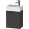 Duravit Waschtischunterbau Ketho.2 364x440x238mm TA links graphit supermatt