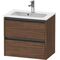 Duravit Waschtischunterbau Ketho.2 610x440x390mm nussbaum dunkel