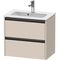 Duravit Waschtischunterbau Ketho.2 610x440x390mm taupe supermatt