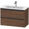 Duravit Waschtischunterbau Ketho.2 810x440x390mm nussbaum dunkel