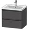 Duravit Waschtischunterbau Ketho.2 634x549x455mm graphit matt