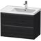 Duravit Waschtischunterbau Ketho.2 784x549x455mm eiche schwarz