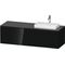 Duravit Waschtischunterbau L-CUBE 1620x482x550mm sw hgl o ES