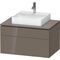 Duravit Waschtischunterbau L-CUBE 820x482x550mm fla gr hgl o ES
