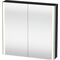DU Spiegelschrank XSquare m.Beleuchtung 800x800x155mm, Graphit Supermatt, F