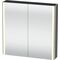 DU Spiegelschrank XSquare m.Beleuchtung 800x800x155mm, Flannel Grey sdm., F