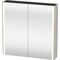 DU Spiegelschrank XSquare m.Beleuchtung 800x800x155mm, Taupe, CH