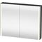 DU Spiegelschrank XSquare m.Beleuchtung 800x1000x155mm, Graphit Matt, F
