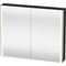 DU Spiegelschrank XSquare m.Beleuchtung 800x1000x155mm, Graphit Supermatt, F