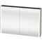 DU Spiegelschrank XSquare m. Beleuchtung 800x1200x155mm, Weiß Seidenmatt, F