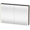 DU Spiegelschrank XSquare m.Beleuchtung 800x1200x155mm, Flannel Grey hgl., CH